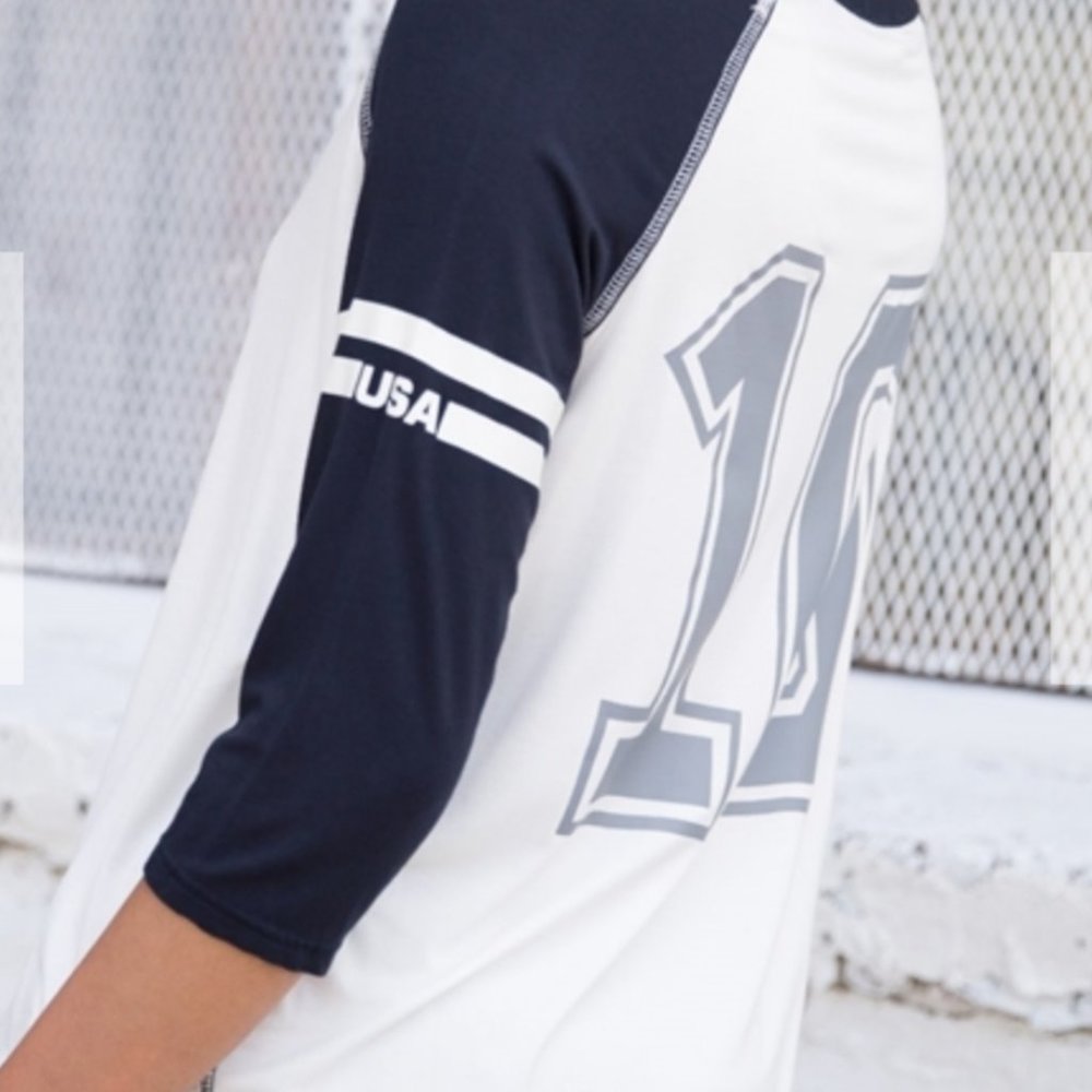 Varsity Stripe Raglan Sleeve Top